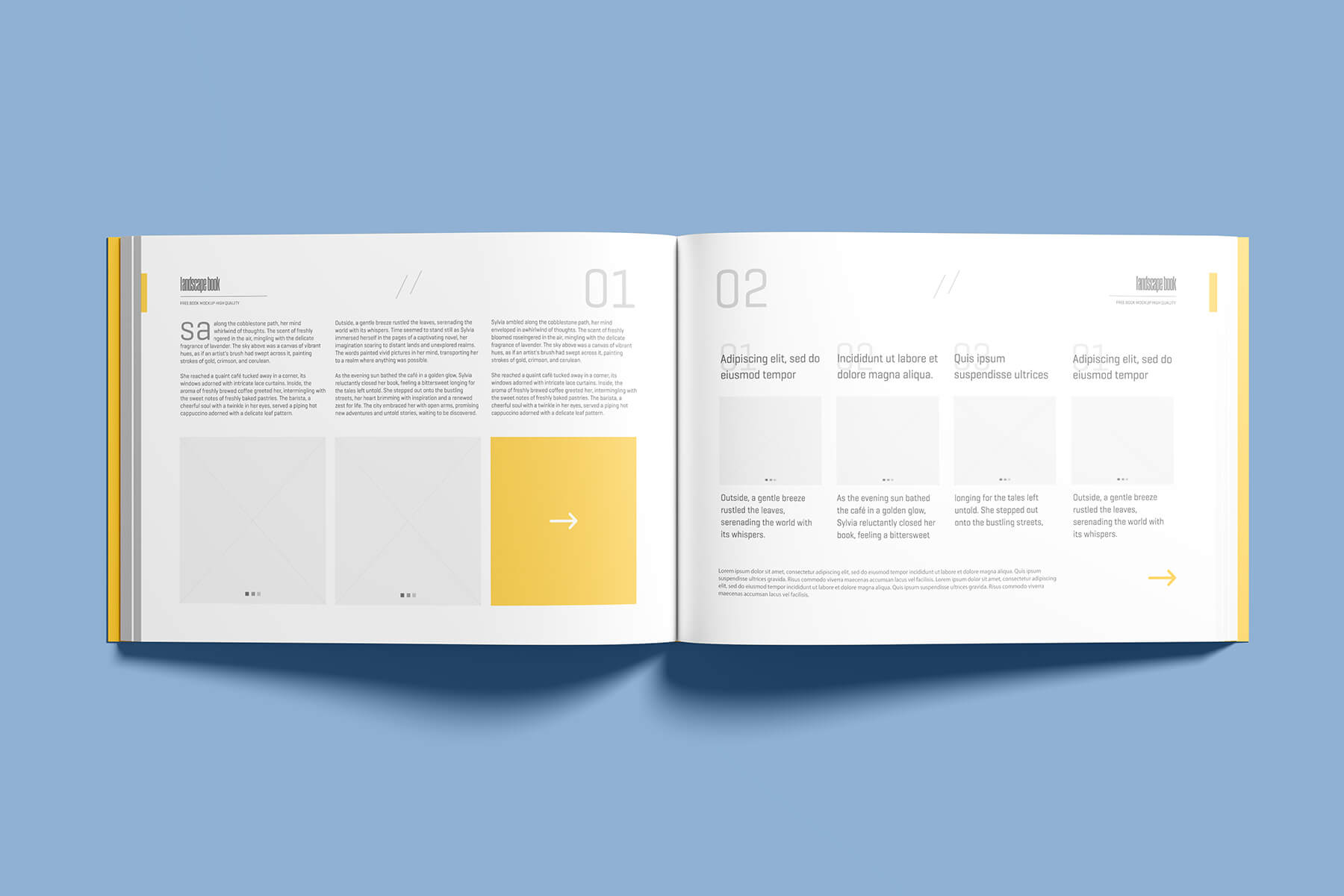 Free Landscape Softcover Book Mockup PSD