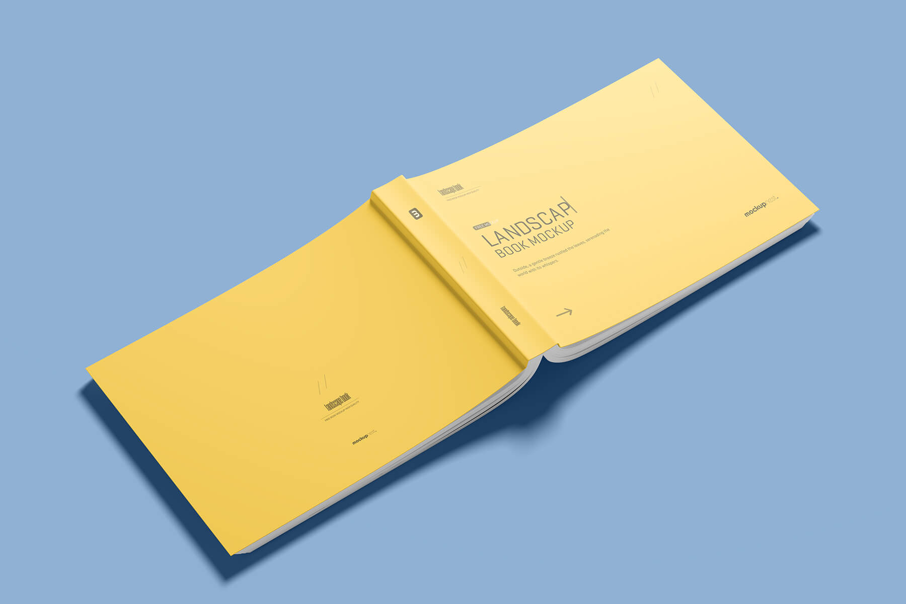 Free Landscape Softcover Book Mockup PSD