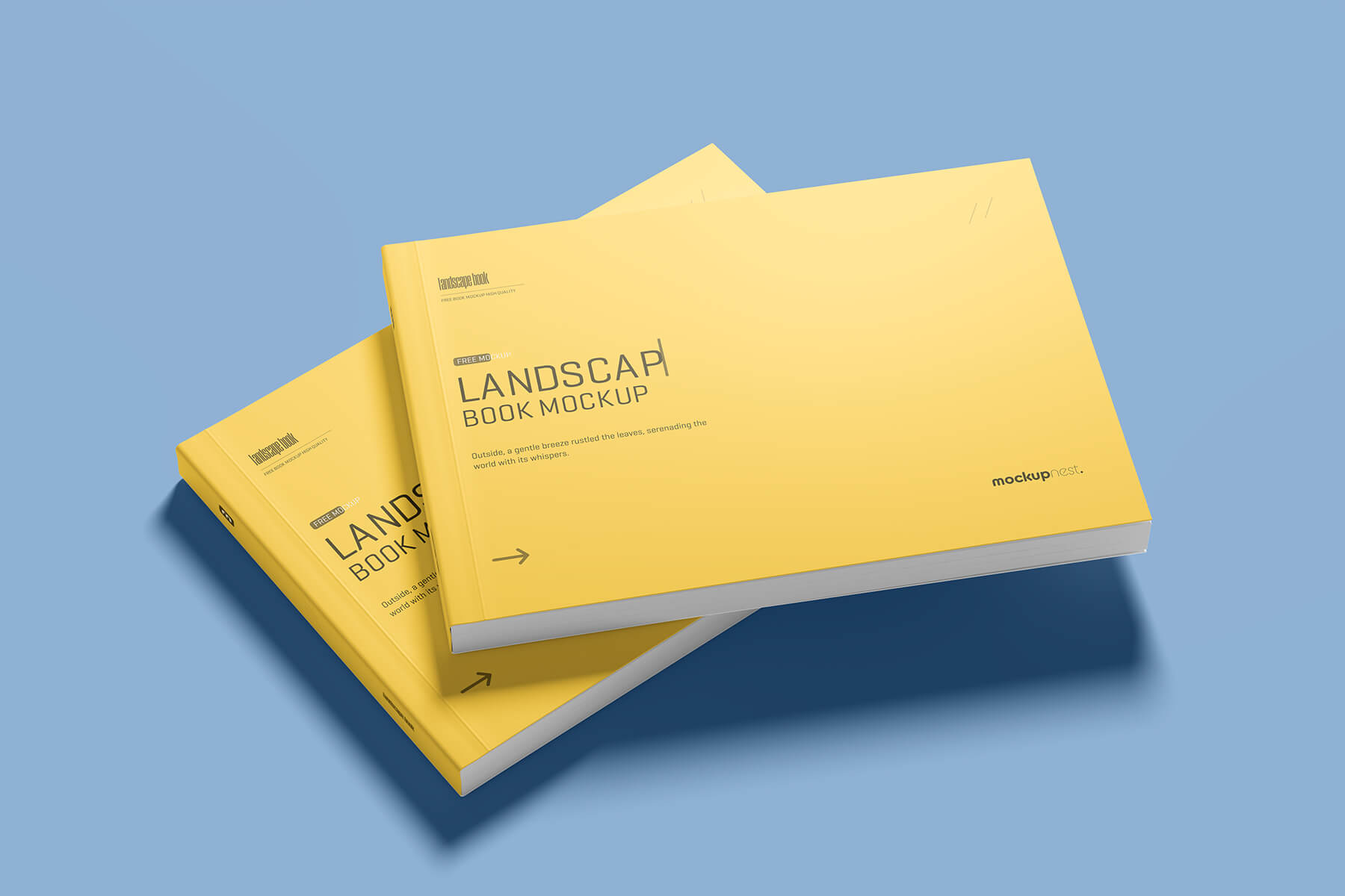 Free Landscape Softcover Book Mockup PSD