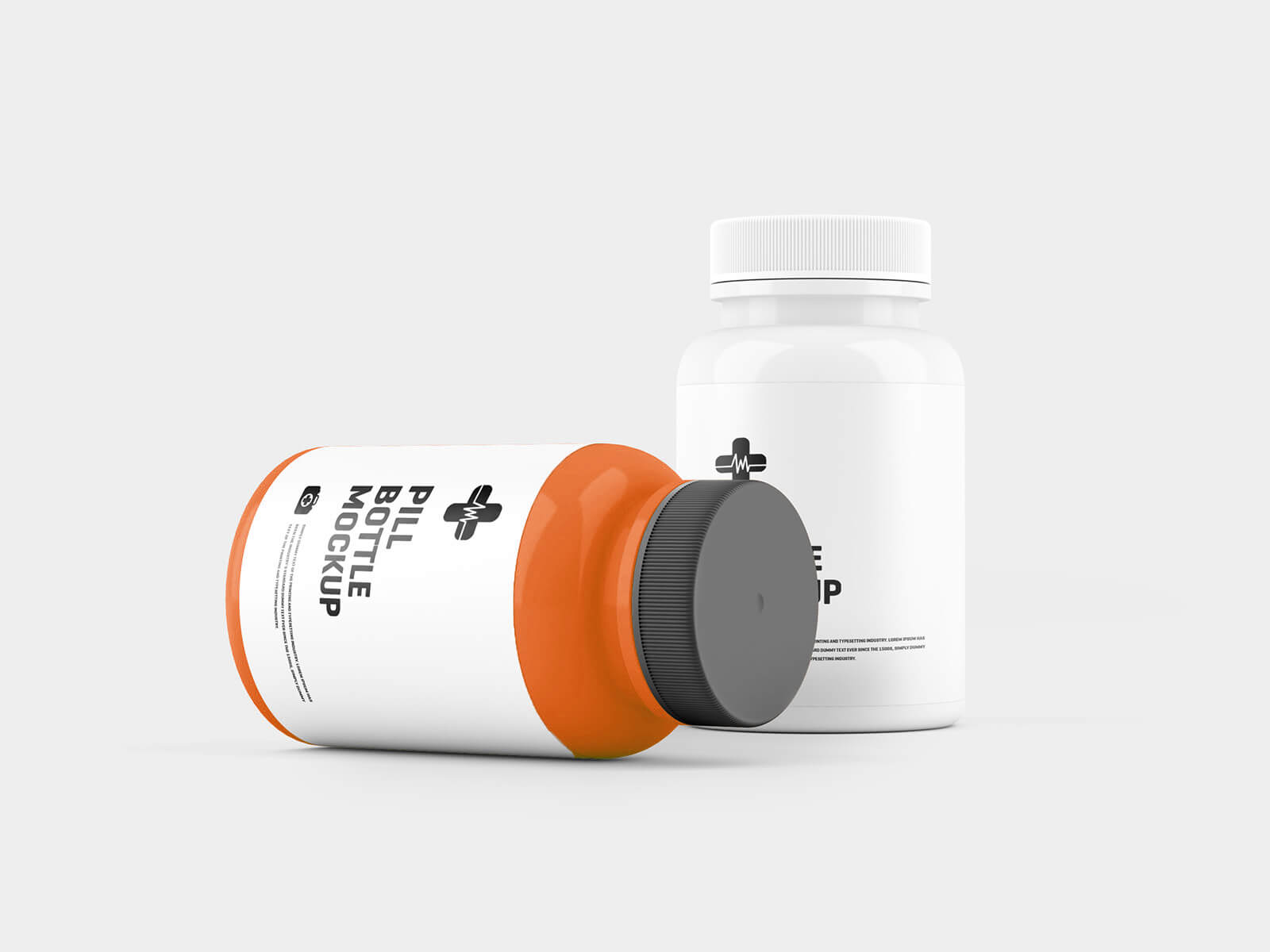 Free Pill Bottle PSD Mockup PSD