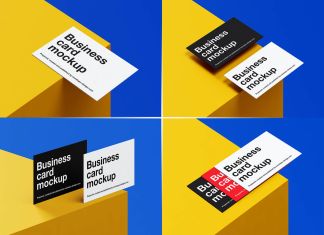 Free Simple Business Card Mock-up PSD