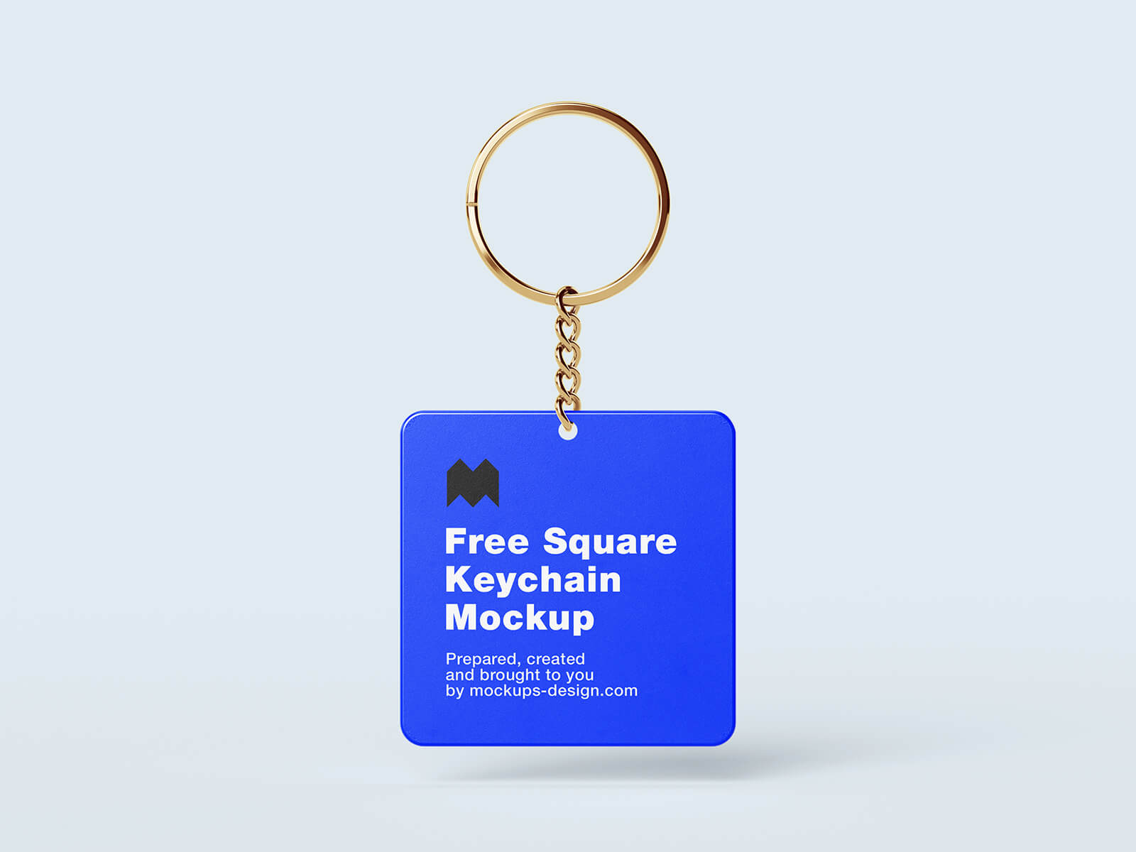 Free Square Keychain Mockup PSD