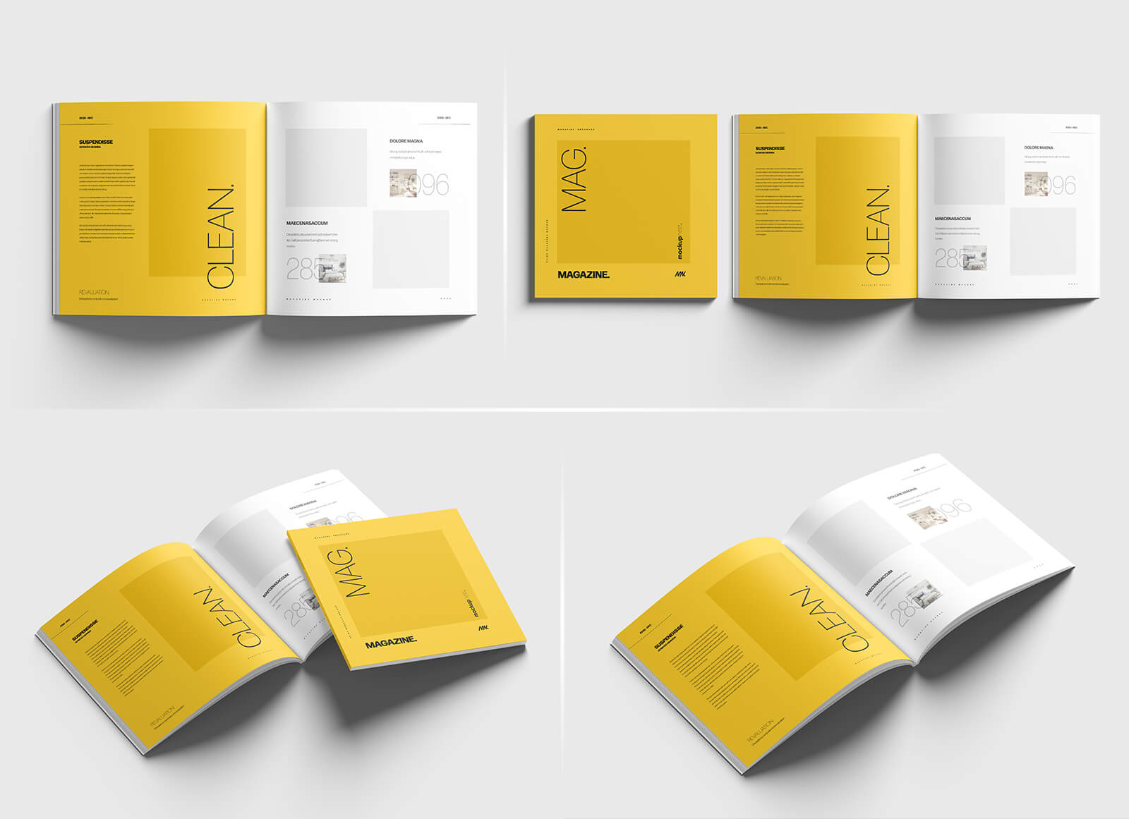 4 Free Square Magazine Mockup PSD Files - Good Mockups