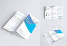 Free A4 Tri-Fold Brochure Mockup PSD