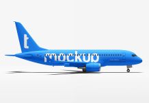 Free-Commercial-Aircraft-Airplane-Mockup-PSD