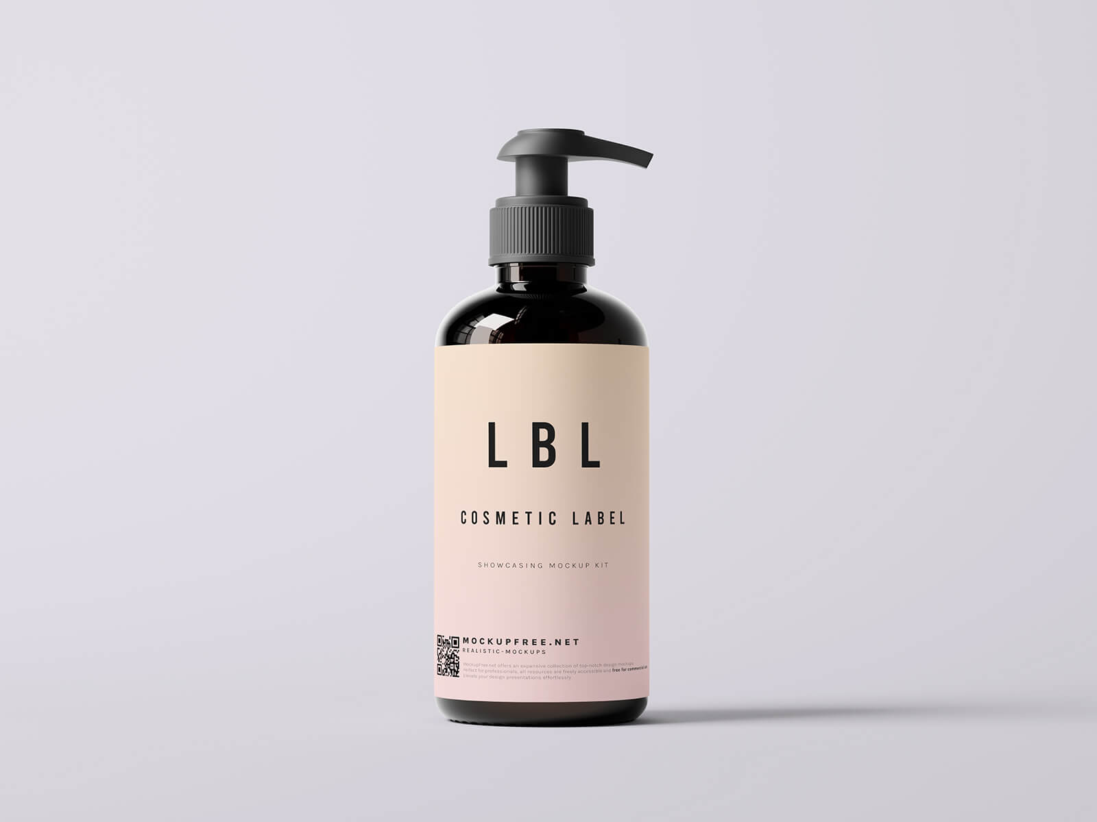 Free Cosmetic Bottles Label Mockup PSD