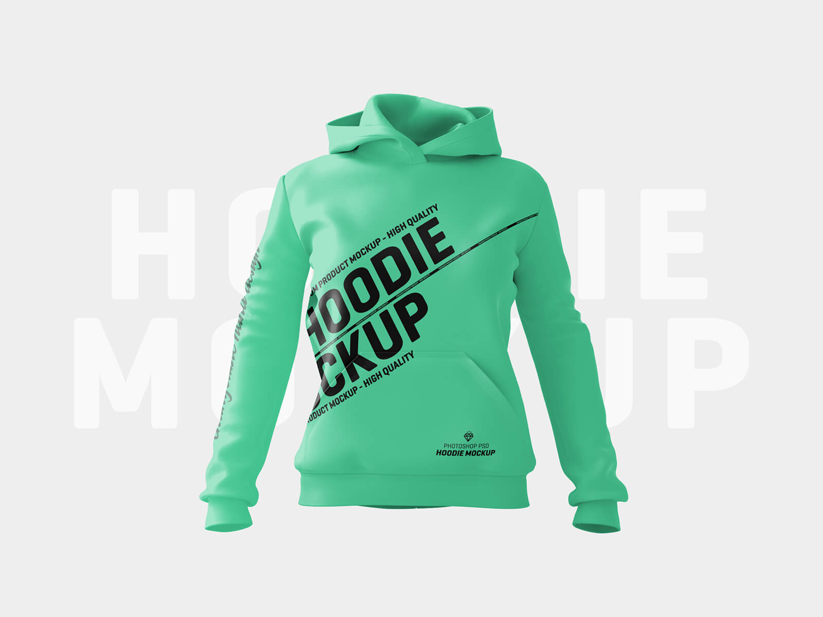 Hoodie mockup store front and back