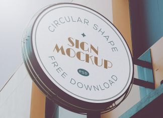 Free-Mounted-Round-Sign-Mockup-PSD