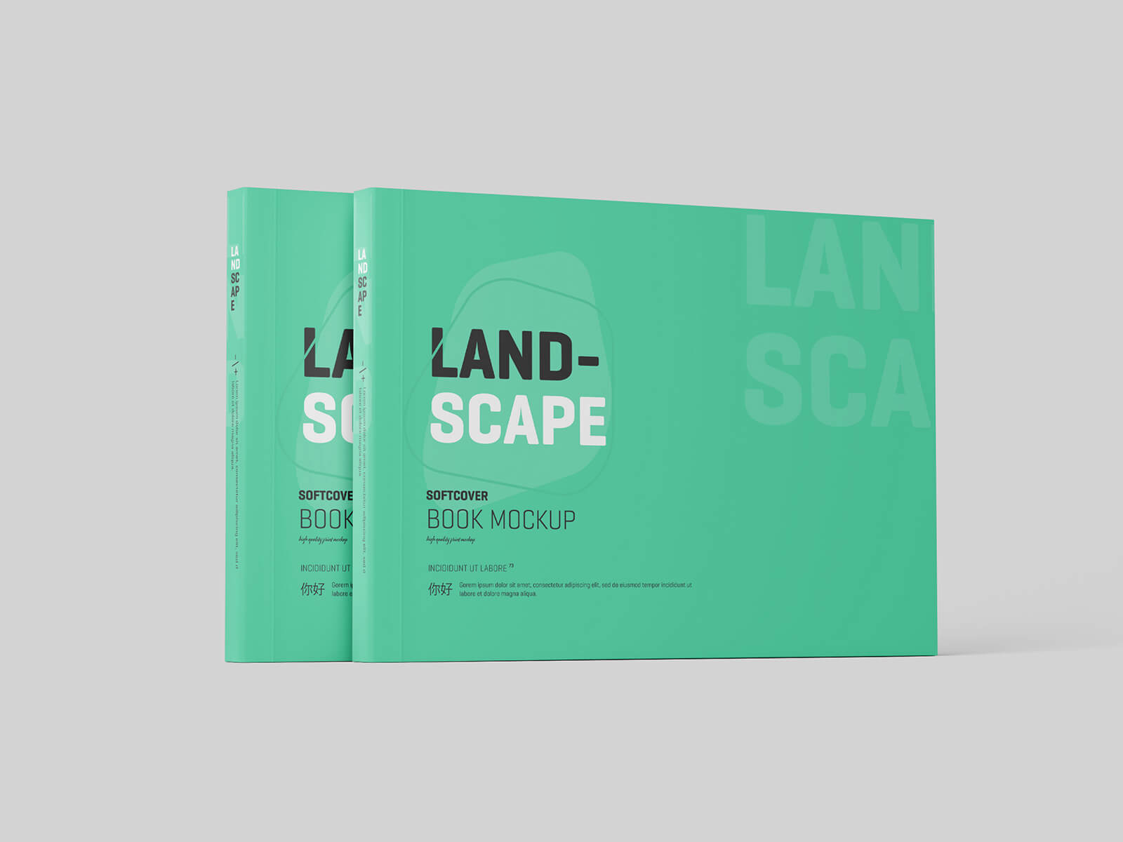 Free Softcover Landscape Book Cover Mockup PSD Files