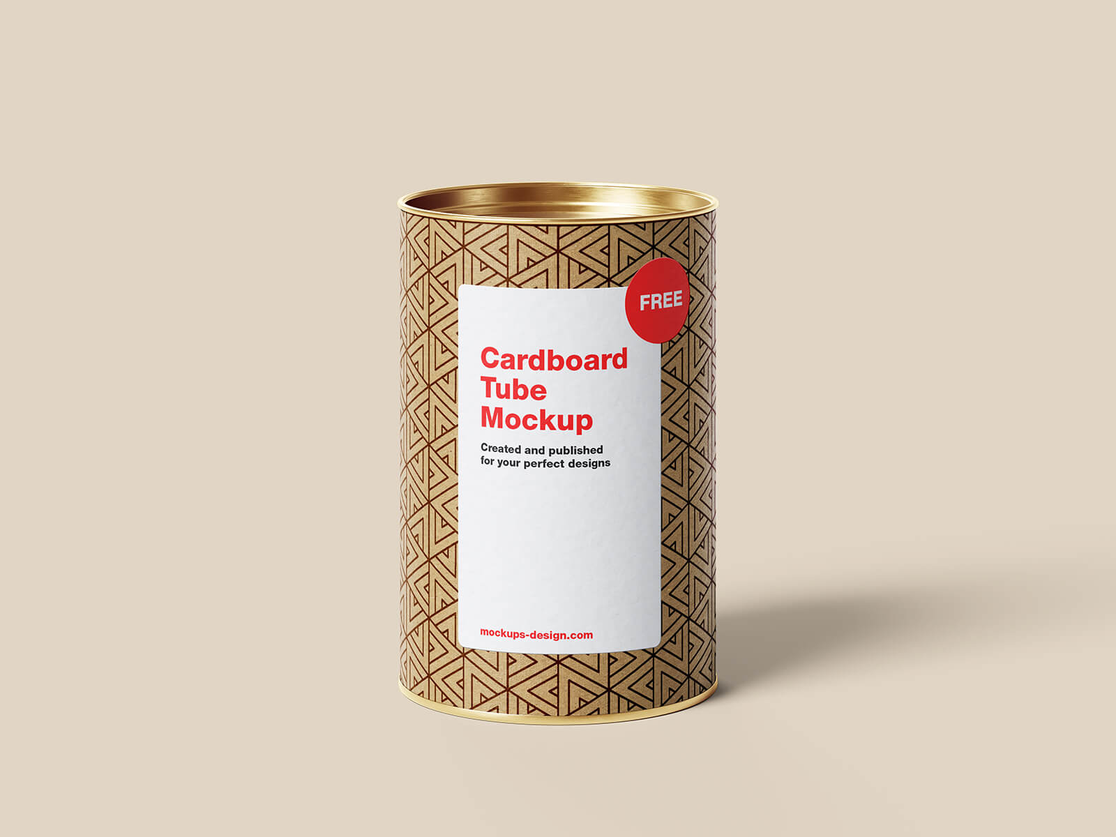 5 Free Cardboard Tube Cylinder Packaging Mockup PSD Files - Good Mockups