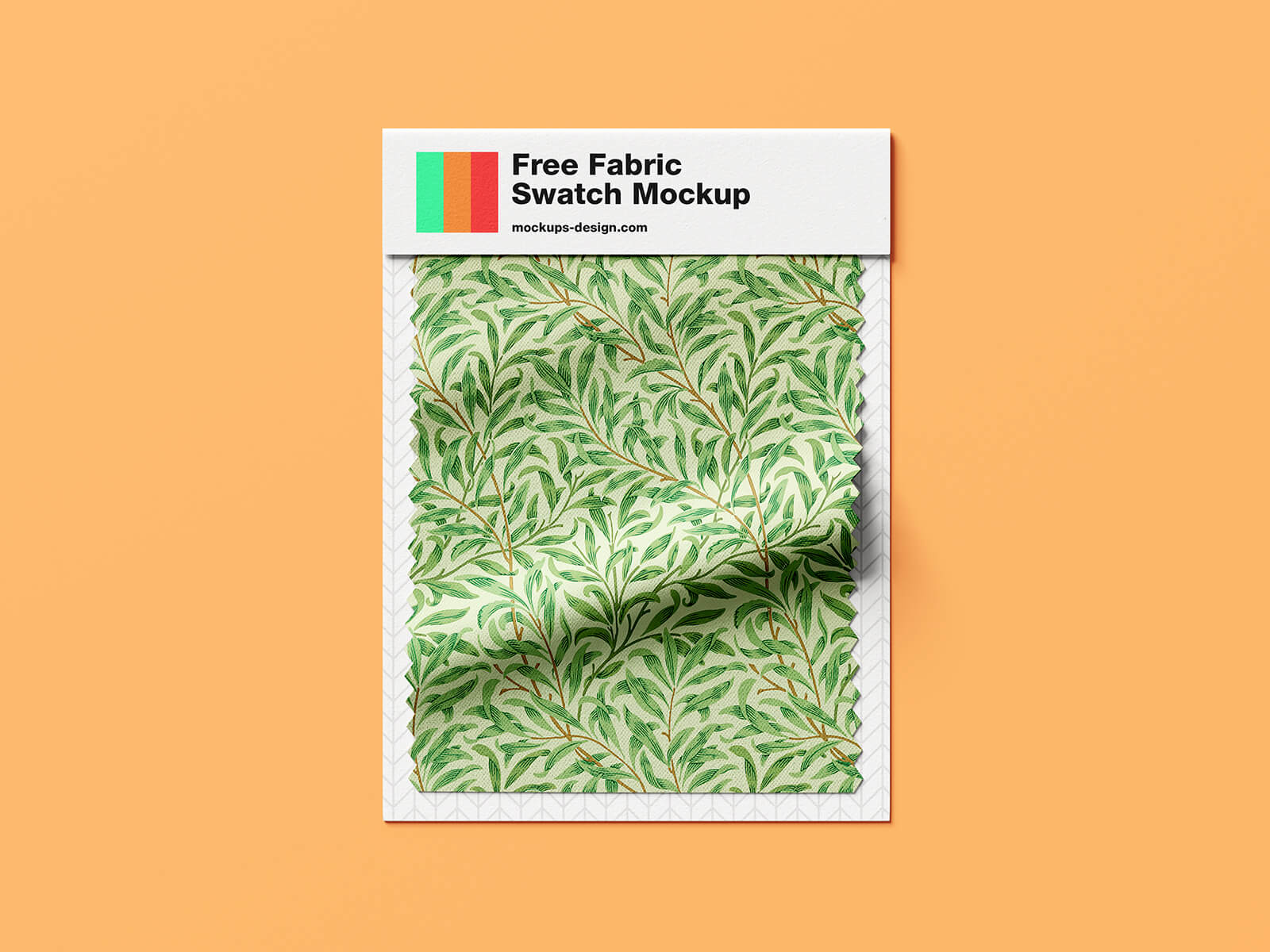 Free Premium Fabric Swatch Mockup PSD