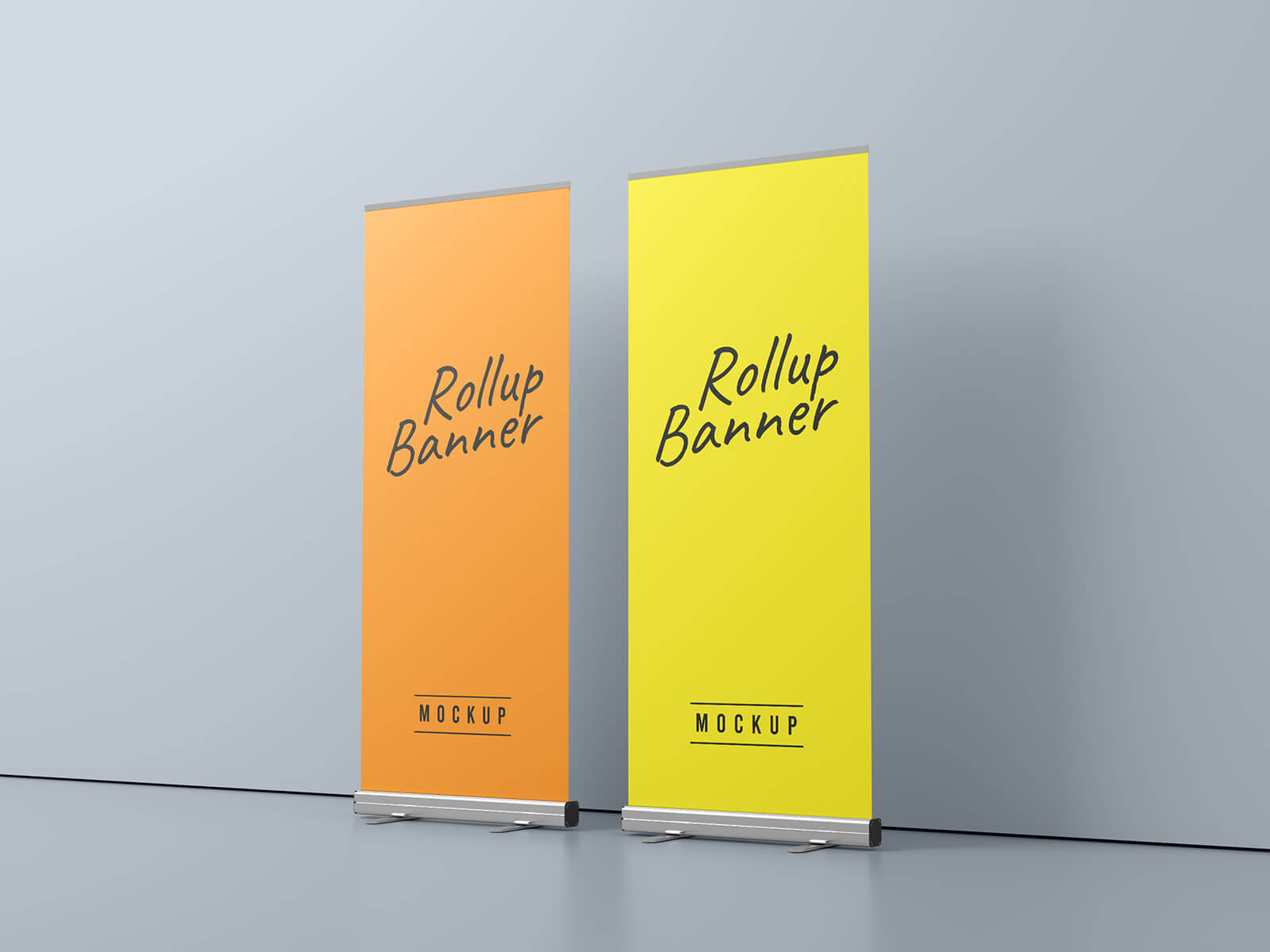 Free Roll-up Banner Mockup PSD