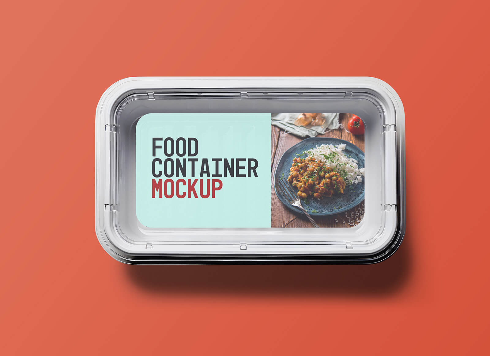 Free Aluminum Disposable Food Container Mockup PSD