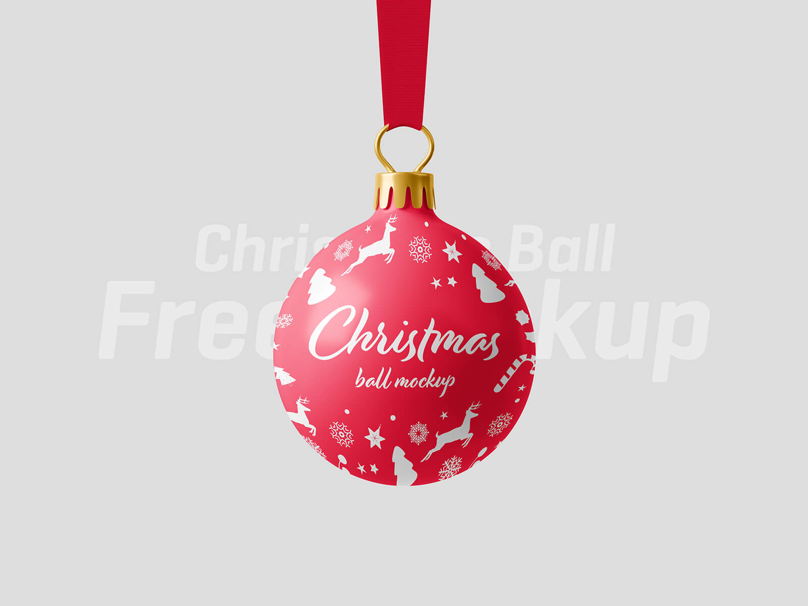 Free Christmas Decoration Bauble Mockup PSD Set