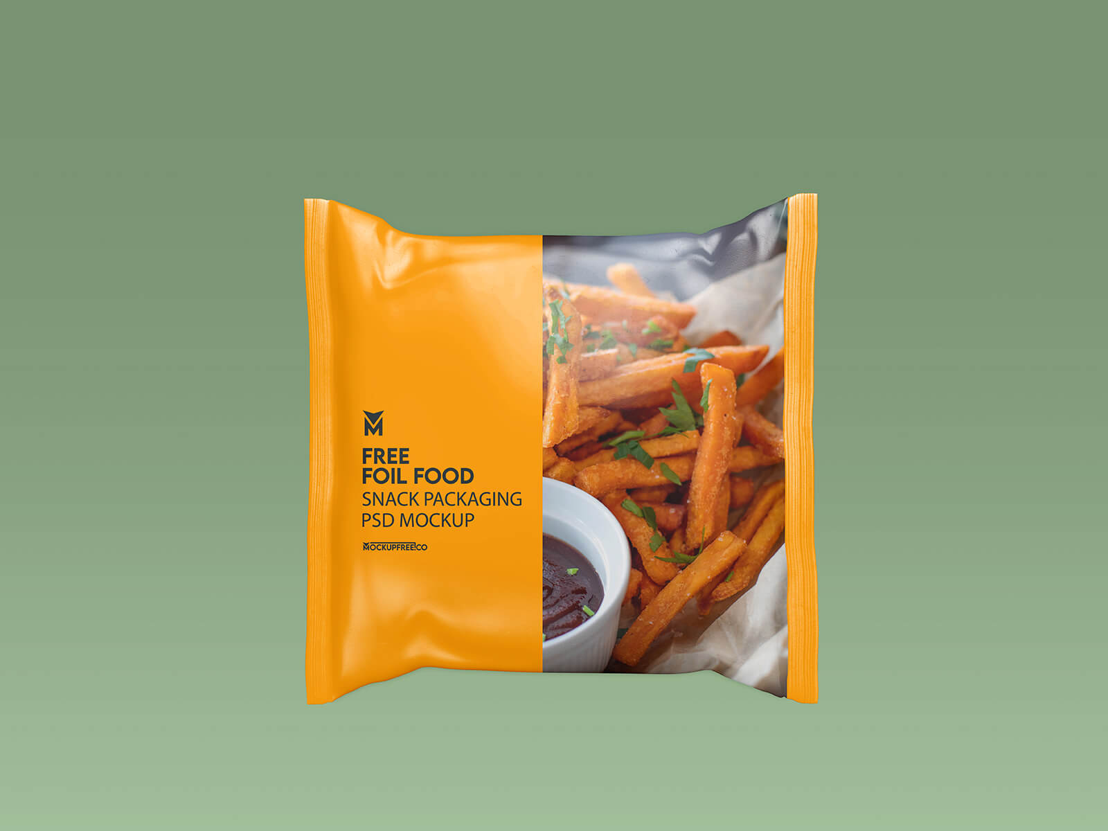 Free Foil Food Snack Packaging Mockup PSD Set