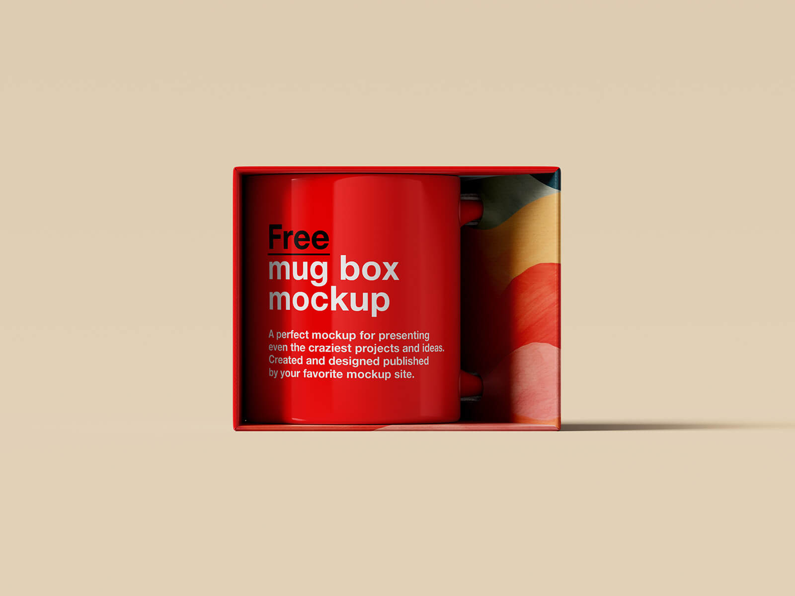 Free Mug In A Box Mockup PSD