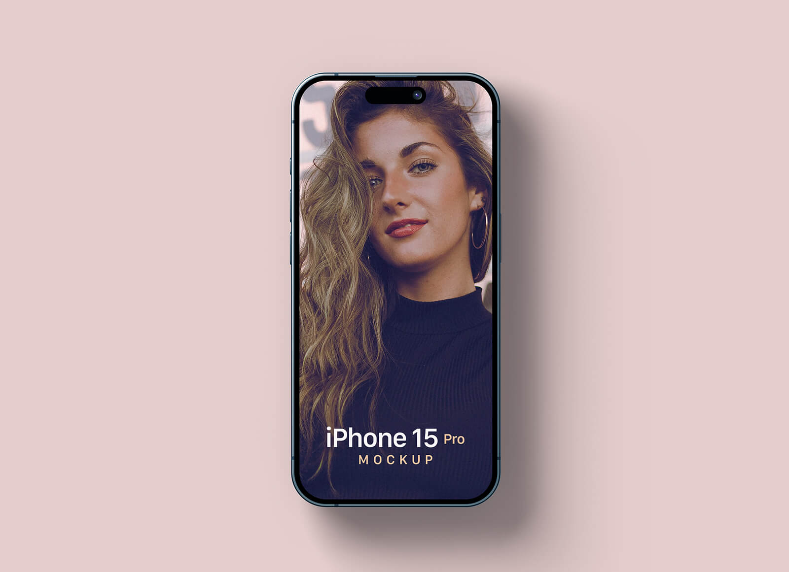 Free Top View iPhone 15 Pro Mockup PSD 