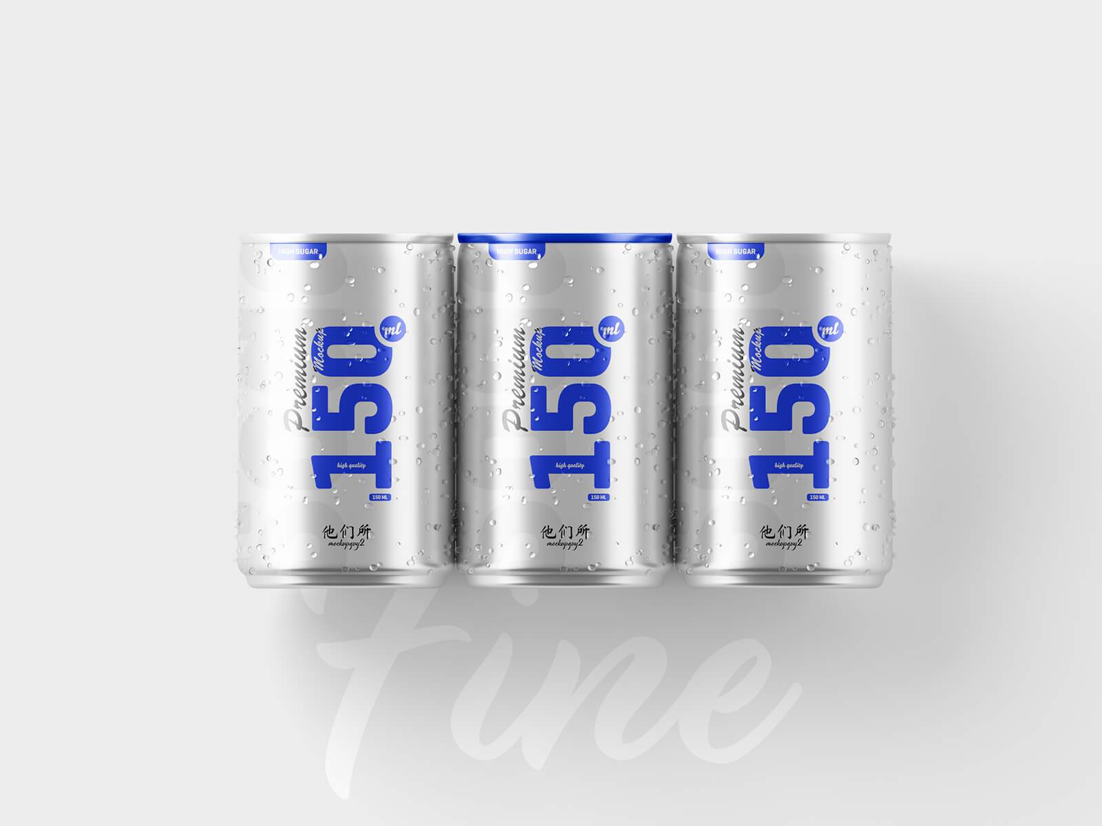 Free 150ml Soda Tin Can Mockup PSD