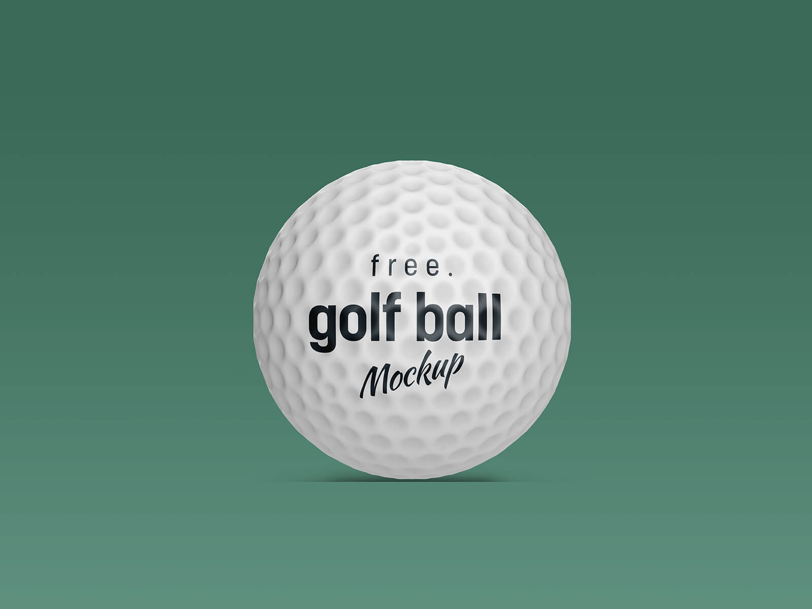 Free White Golf Ball Mockup PSD