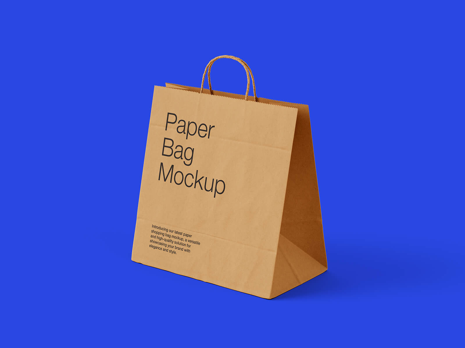 Free Disposable Kraft Paper Bag Mockup PSD