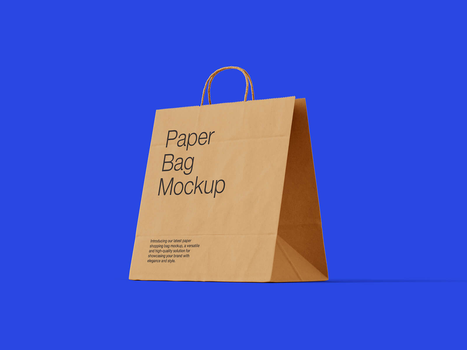 Free Disposable Kraft Paper Bag Mockup PSD