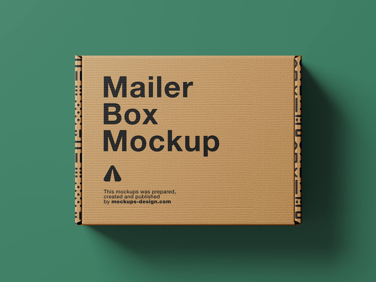 Free Small Corrugated Mailer Box Mockup PSD