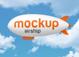 Free Airship Branding Mockup PSD