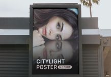 Free Citylight Poster Mockup PSD