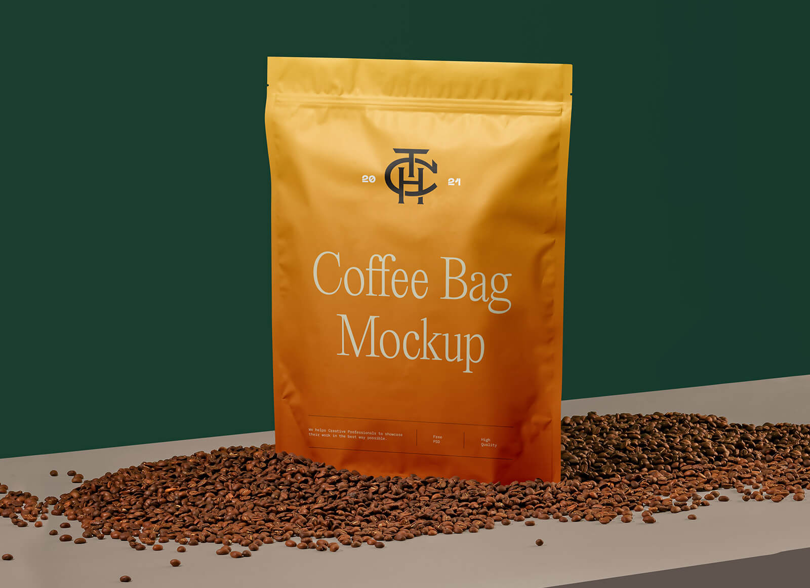 Free Coffee Bag / Standing Pouch Mockup PSD - Good Mockups