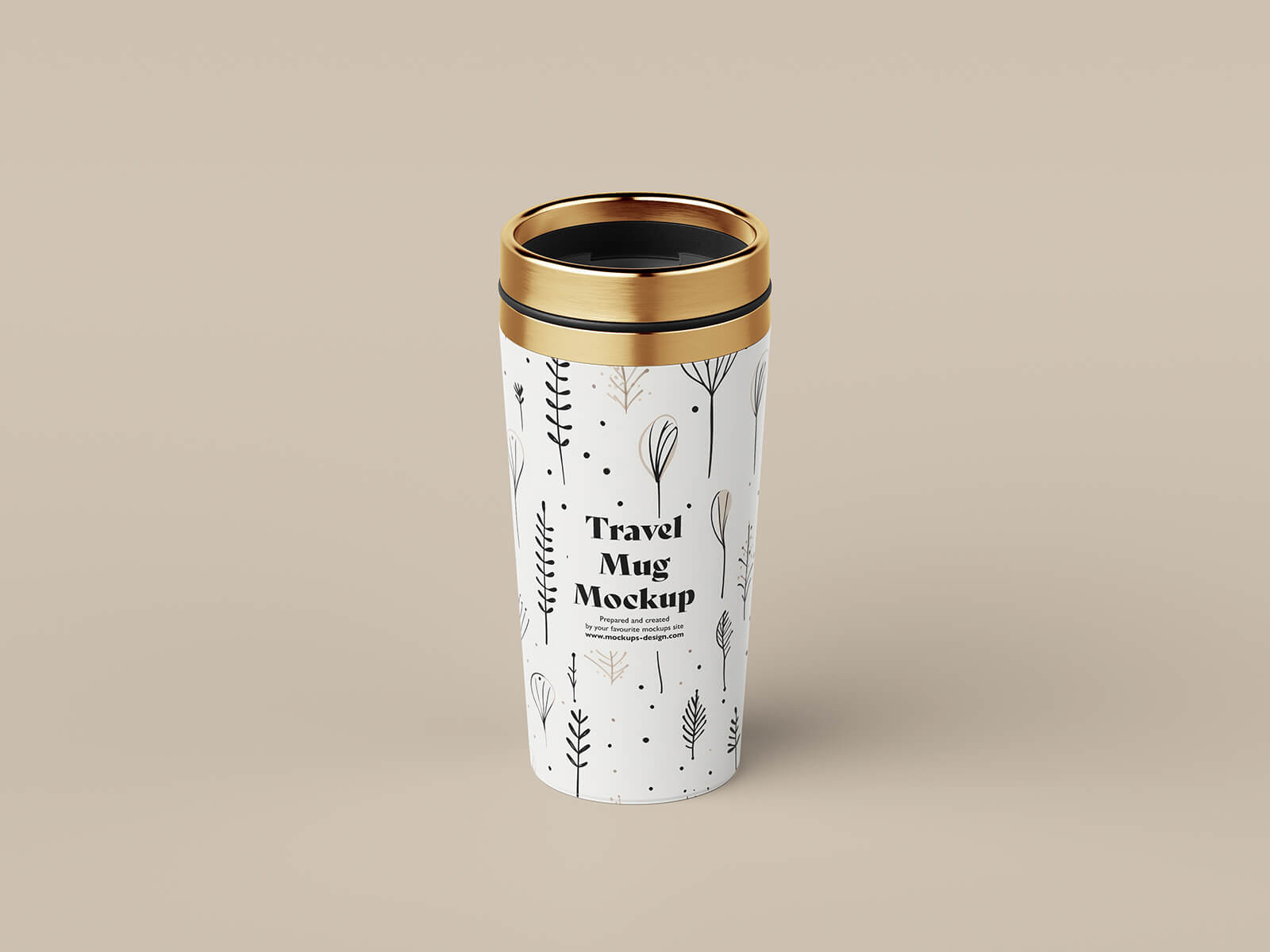 Free Coffee Travel Mug Mockup PSD