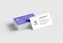 Free Front / Back Business Card Mockup PSD
