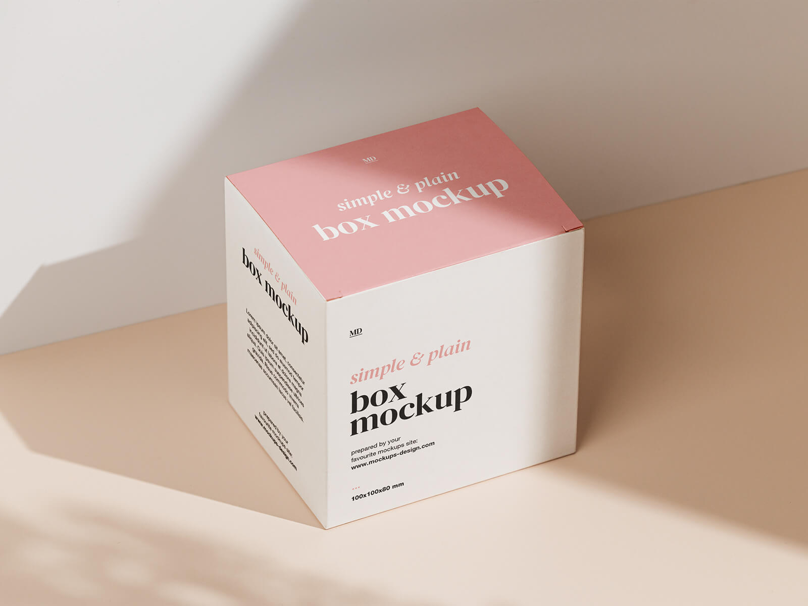 Free Product Packaging Cube Box Mockup PSD