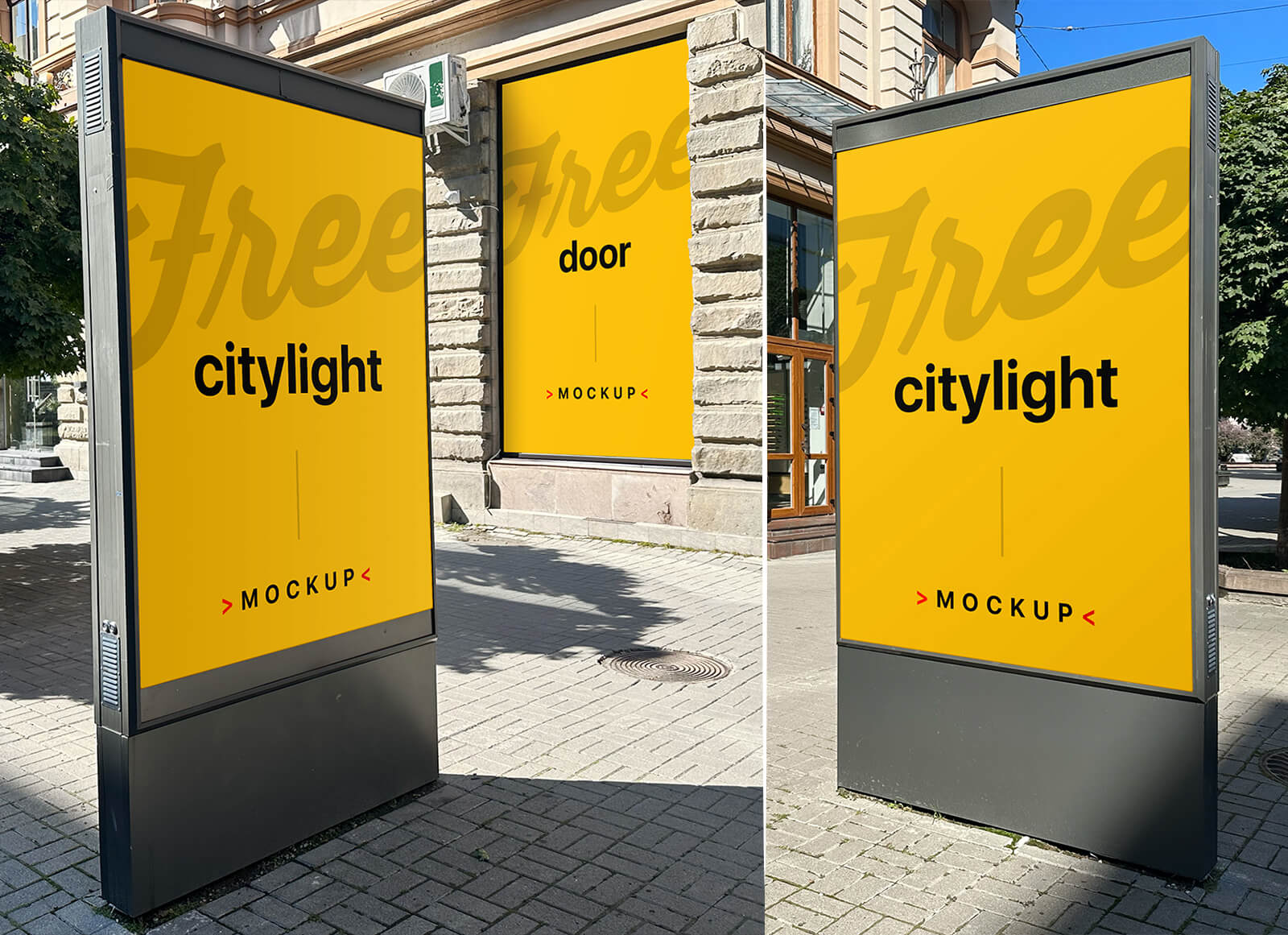 Street Citylight Mockup PSD Download   Free Mockup World