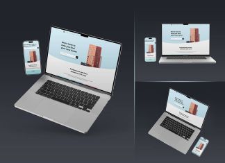 Free iPhone & MacBook 2024 Web Design Mockup PSD