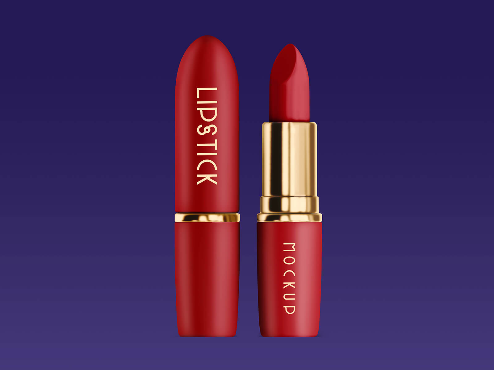 Free Red Lipstick Mockup PSD
