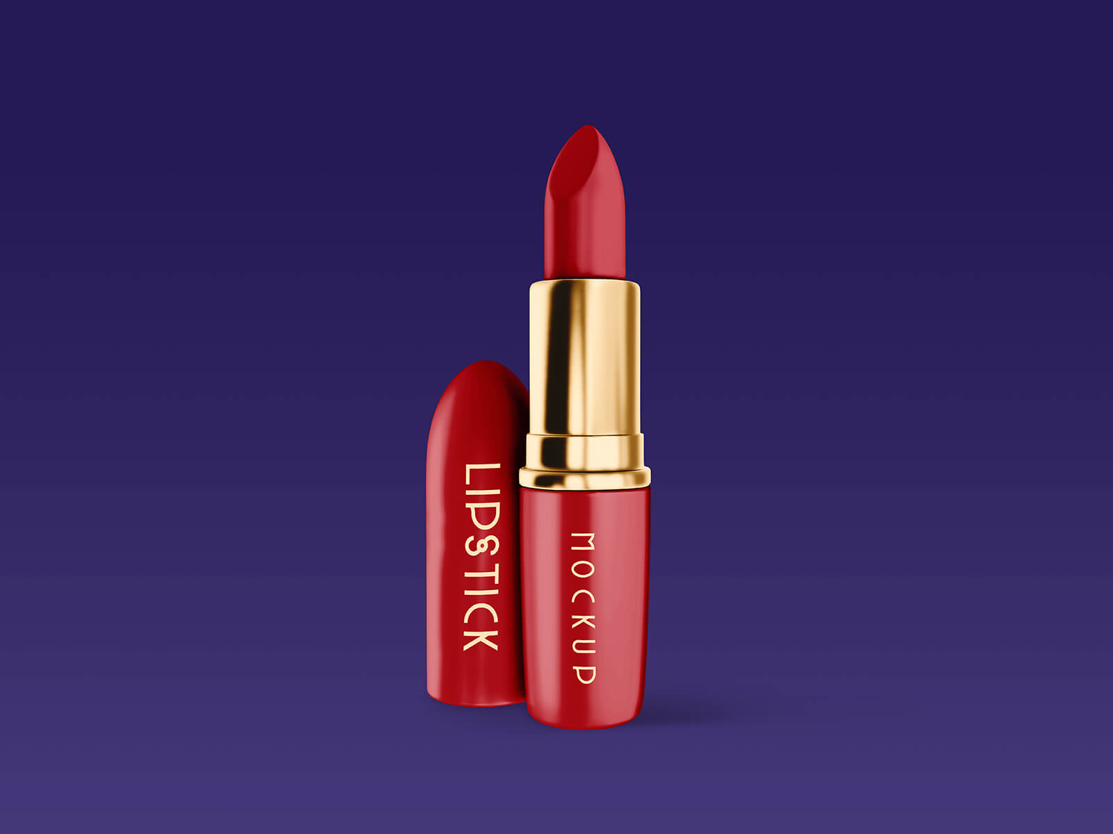 Free Red Lipstick Mockup PSD