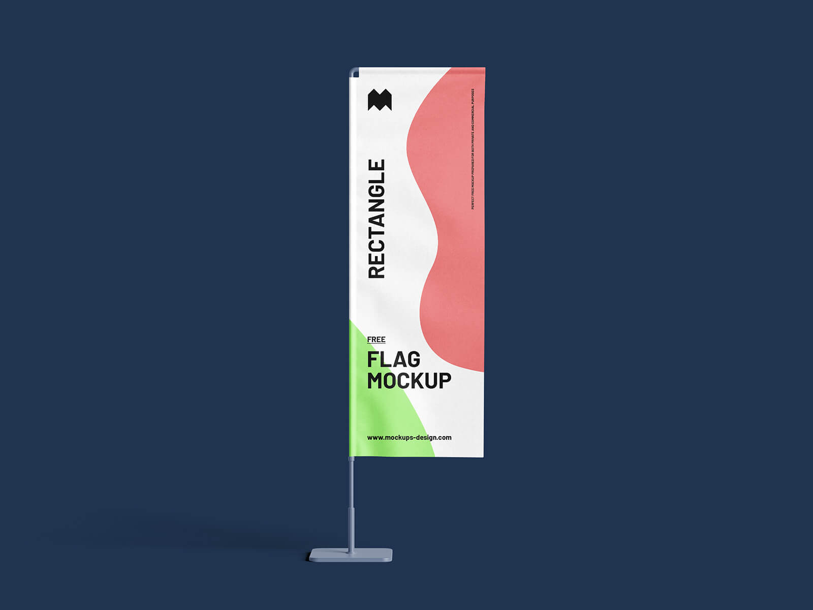 Free Vertical Banner Flag Stand Mockup PSD Files