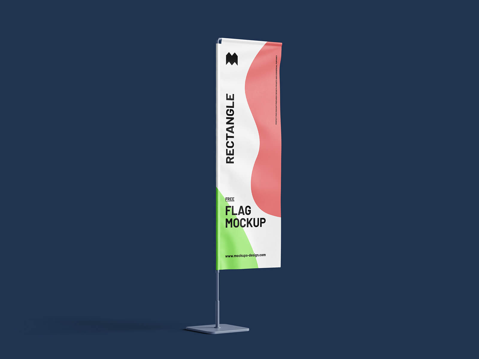 Free Vertical Banner Flag Stand Mockup PSD Files