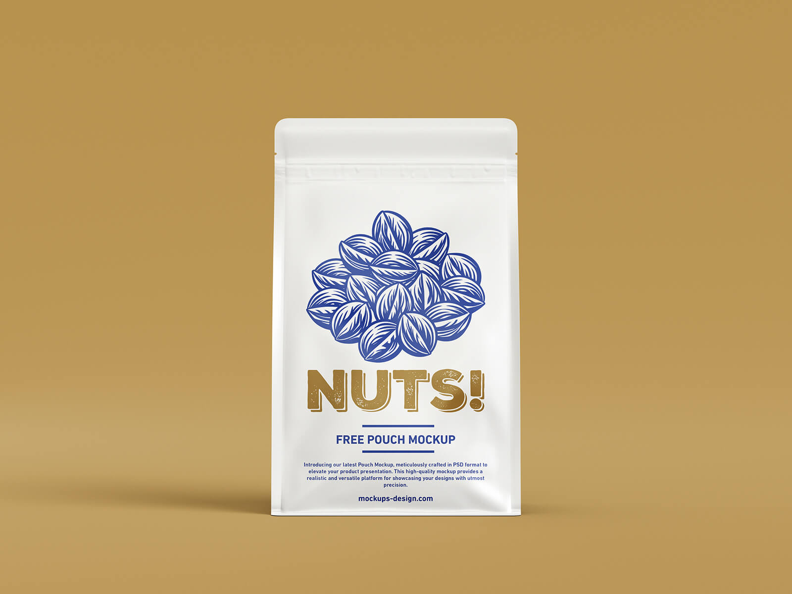 Free Dry Fruit Nuts Stand-up Pouch Mockup PSD
