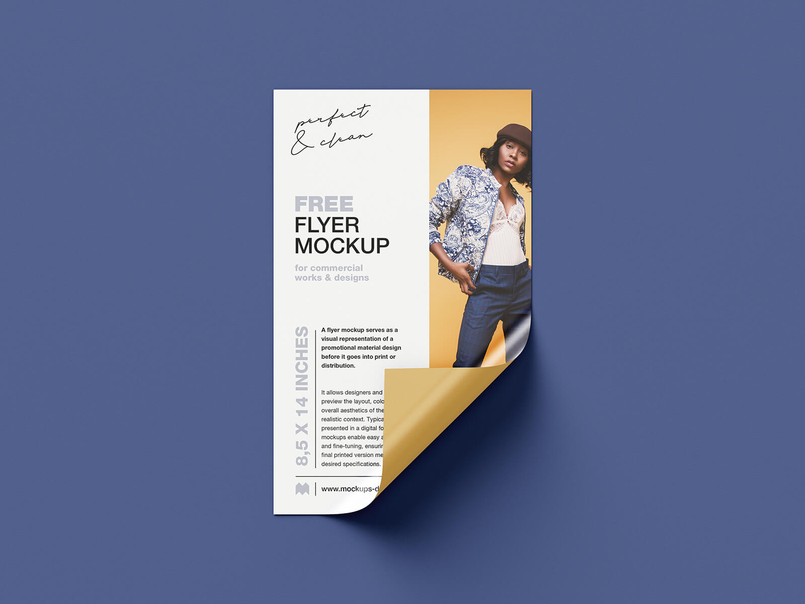 Free Legal 8.5 x 14 inches paper flyer mockup psd
