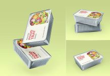 Free Disposable Aluminum Pans Foil Food Tray Mockup PSD