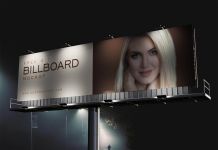Free-Night-Vew-Billboard-Hoarding-Mockup-PSD