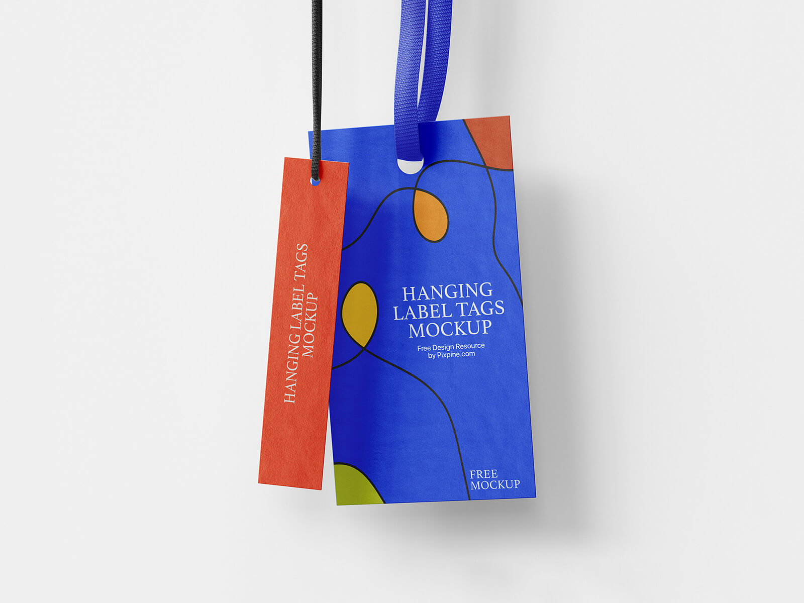 Free Two Hanging Tags Mockup PSD