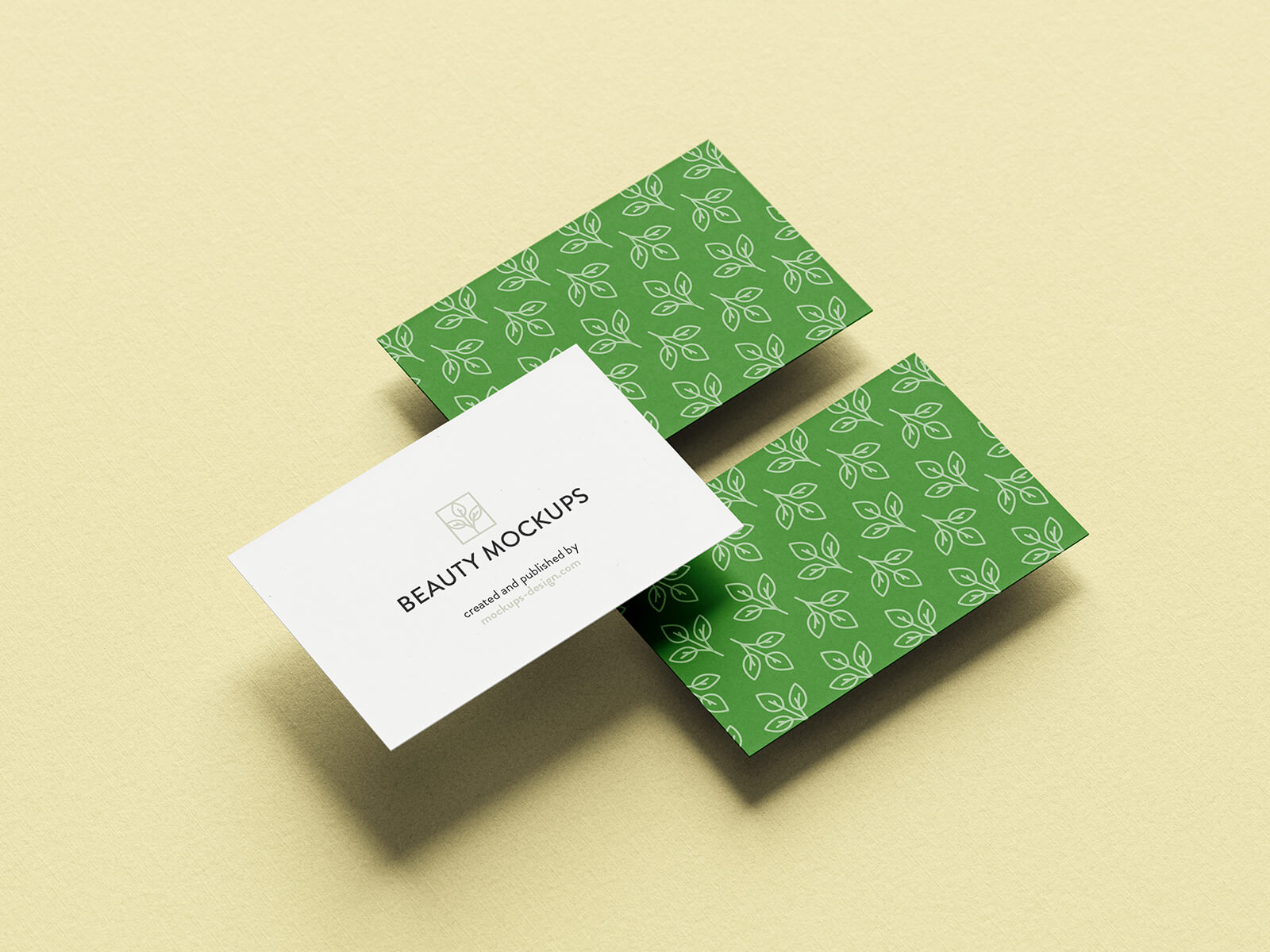 Free Paper Background Business Card Mockup PSD