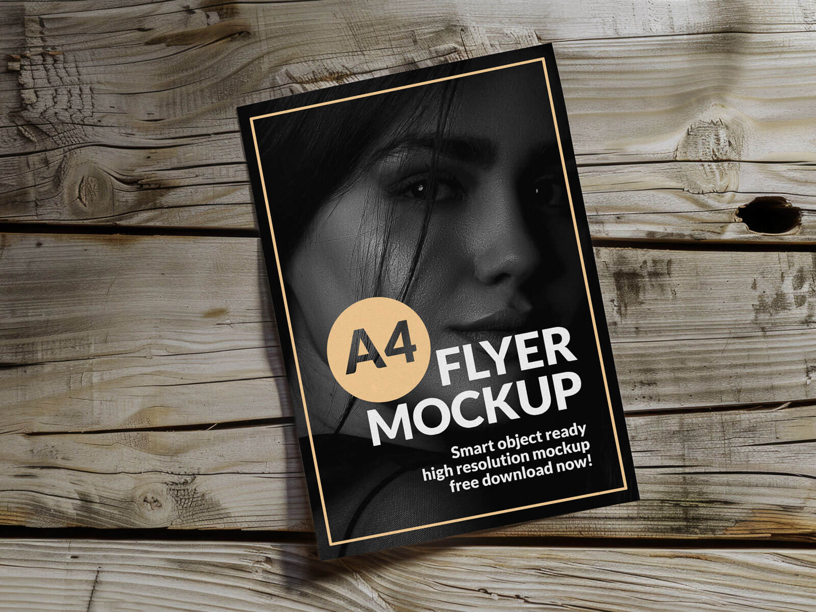 Free A4 Paper Document Flyer Mockup PSD
