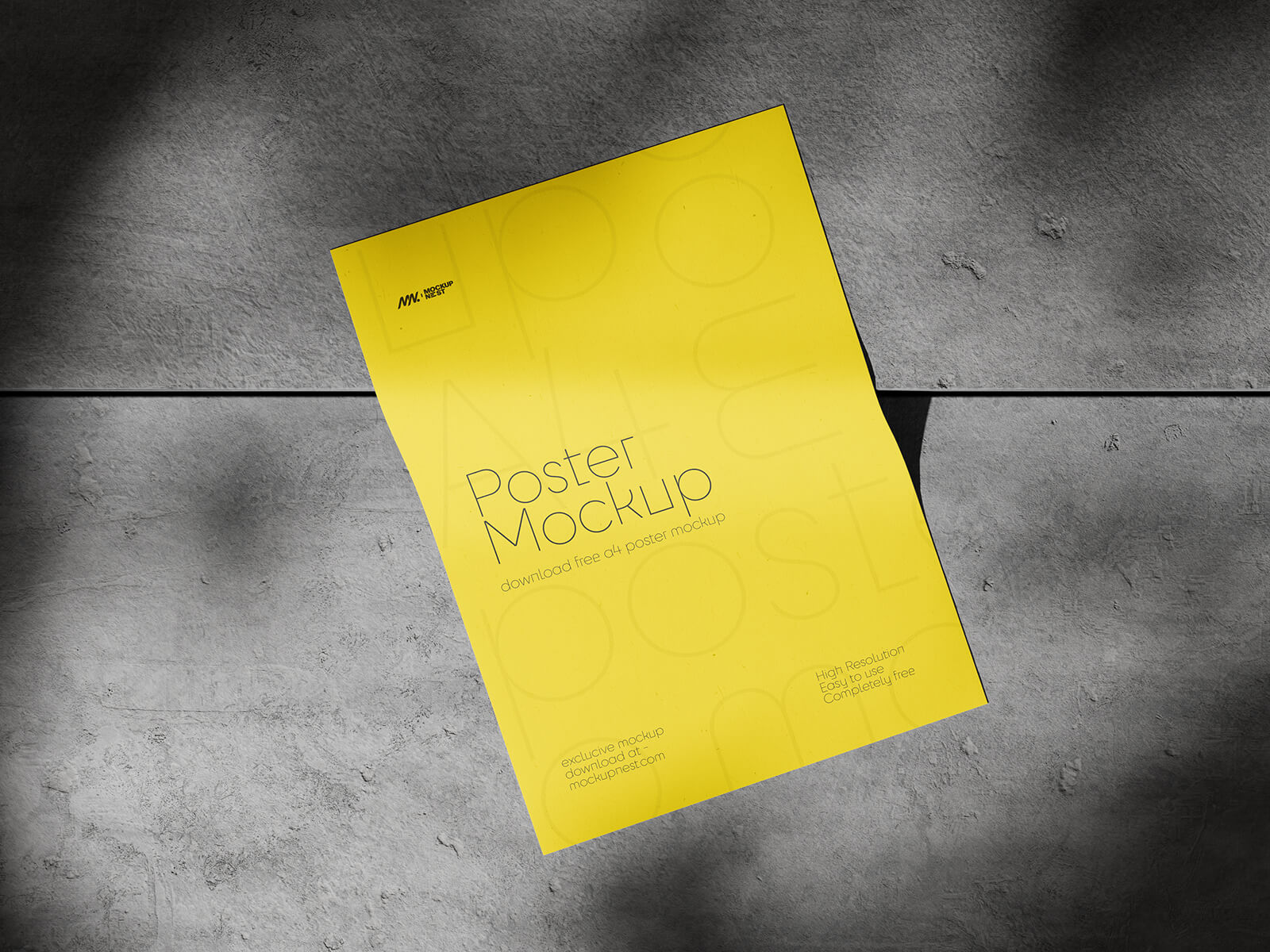 Free A4 Size Paper Flyer Poster Mockup PSD