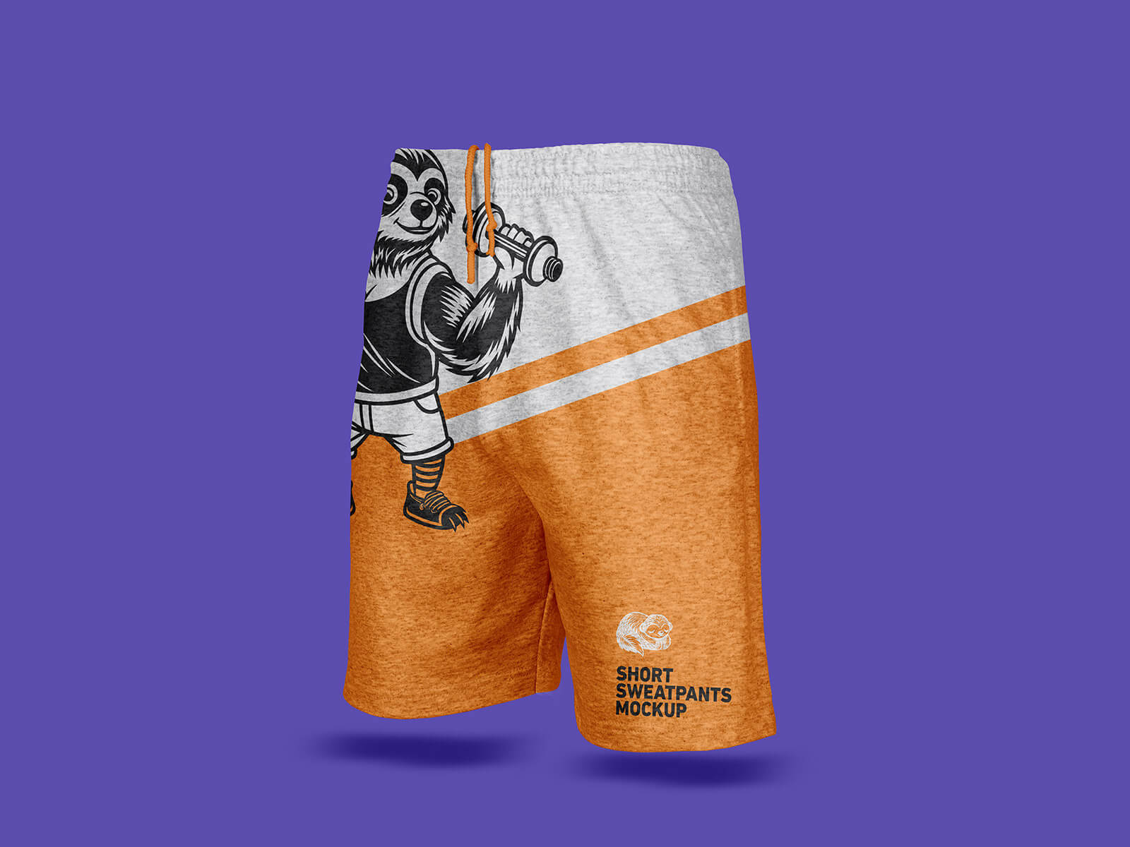 Free Loose Jogger Sweatpants Shorts Mockup PSD Set