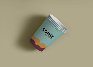 Free Paper Disposable Coffee Cup Mockup PSD