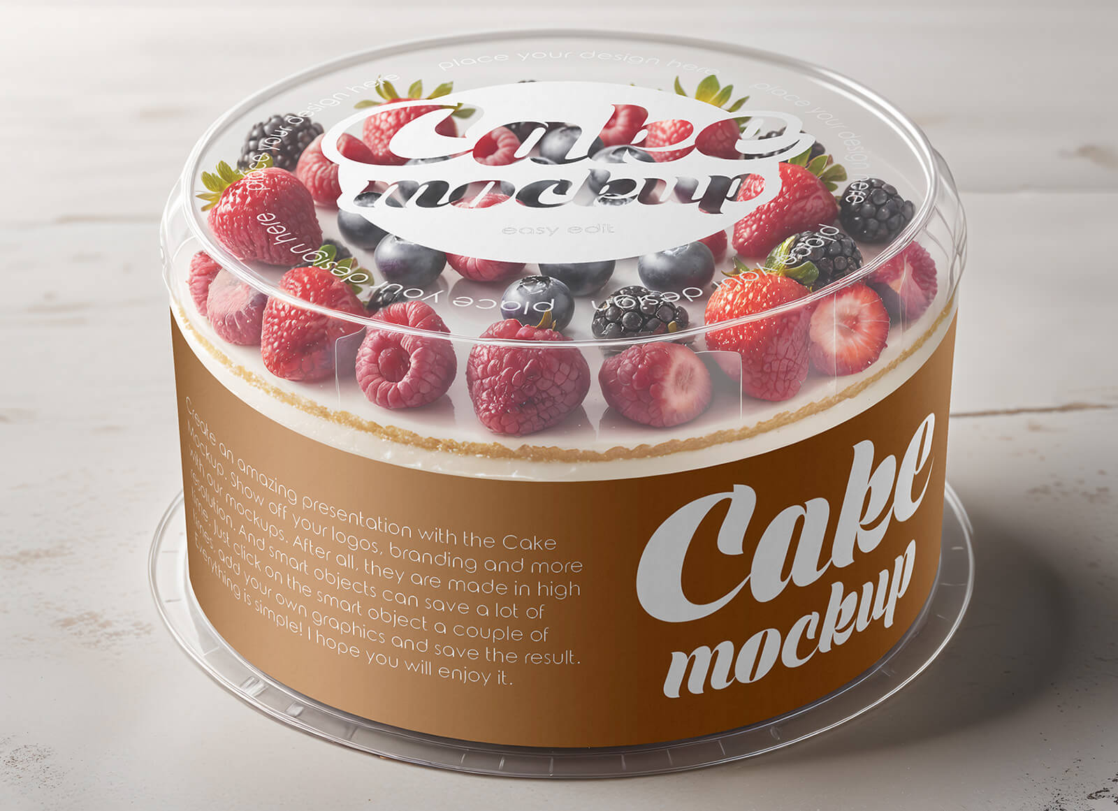 Free Cake Packaging Mockup PSD Template - Mockup Den