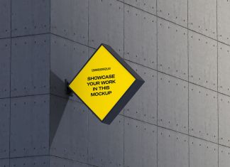 Free-Rhombus--Wall-Mounted-Corner-Signboard-Mockup-PSD